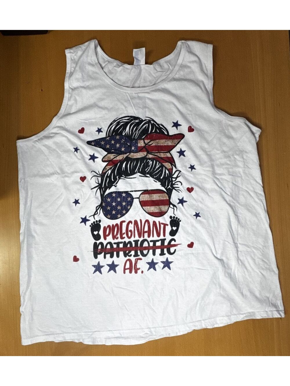 Pregnant AF Patriotic shirt